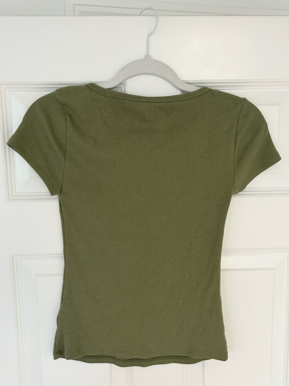 Old Navy Women's Square Neck Ribbed Tee - Picture 2 of 4